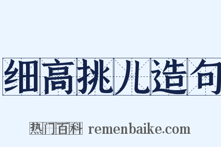细高挑儿造句是什么意思的图片